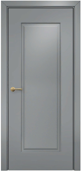 Двери в интерьере - Дверь Оникс Турин фрезерованная эмаль RAL 7040, глухая