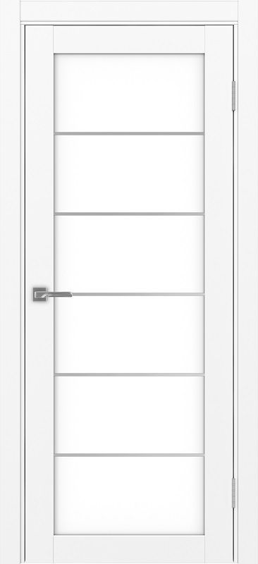 Двери в интерьере - Дверь Эко 501.2 АСС белый снежный молдинг SC, lacobel белый