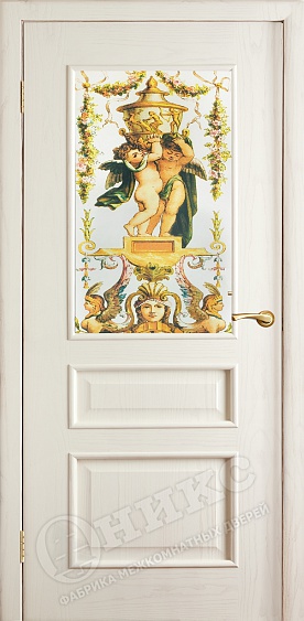 Дверь Оникс Версаль эмаль белая, фотопечать