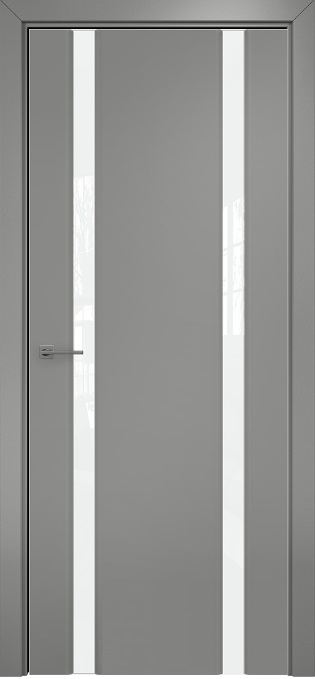 Двери в интерьере - Дверь Оникс Престиж 2 эмаль RAL 7036, триплекс белый