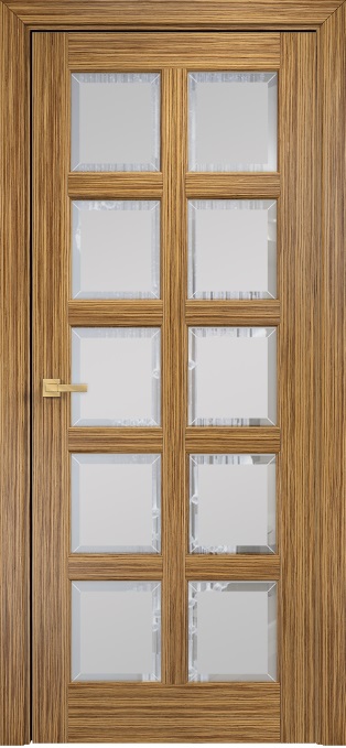 Двери в интерьере - Дверь Оникс Вена 2 зебрано, сатинат с фацетом