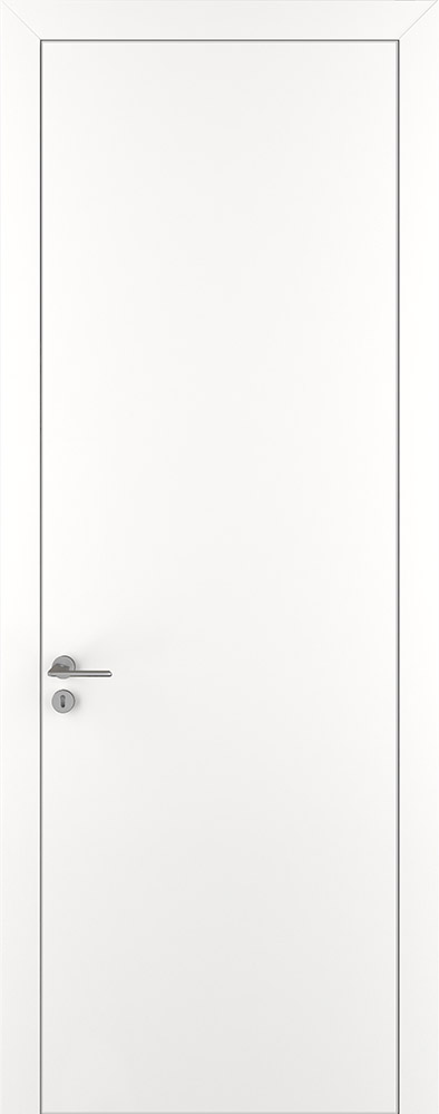 Двери в интерьере - Дверь Z K7 полипропилен белый, ALU кромка хром, глухая