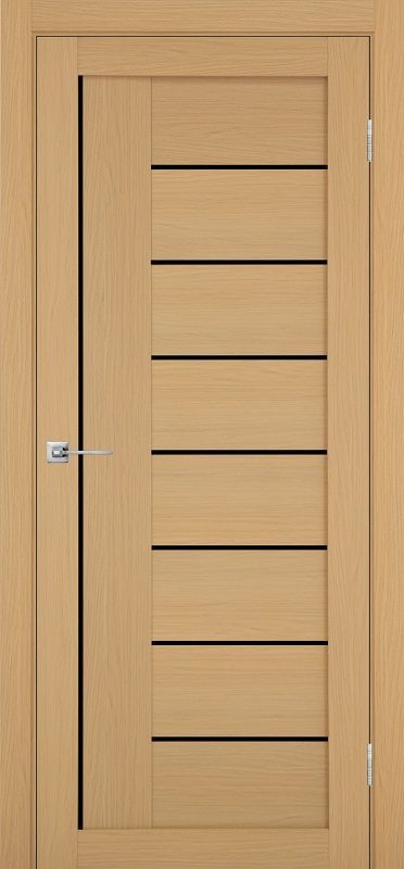 Двери в интерьере - Дверь Эко 524.21 ясень темный, lacobel черный