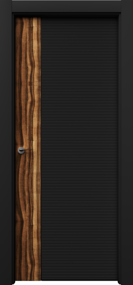 Двери в интерьере - Дверь Неом-Ф2 эмаль RAL 9005, шпон, глухая