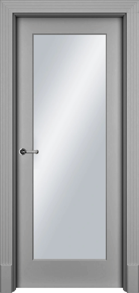 Двери в интерьере - Дверь Нфс эмаль серая, сатинат