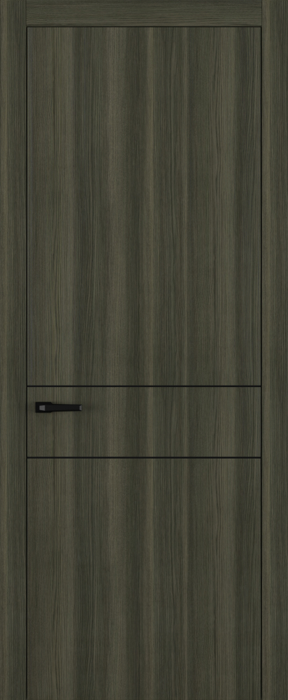 Двери в интерьере - Дверь Z K16 toppan дуб темный, молдинг черный, глухая