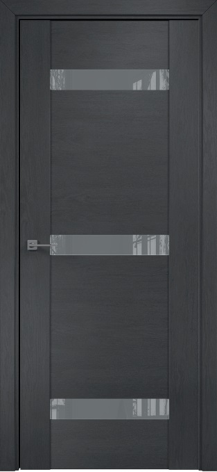 Двери в интерьере - Дверь Оникс Парма 3 дуб графит, глухая лакобель RAL 7040