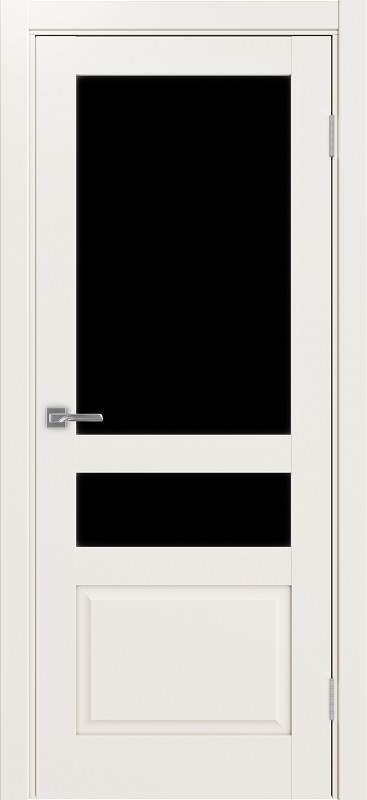 Двери в интерьере - Дверь Эко 631.221 ОФ3 бежевый, lacobel черный
