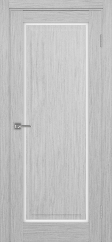 Двери в интерьере - Дверь Эко 601С.21 ОФ4 дуб серый, lacobel белый
