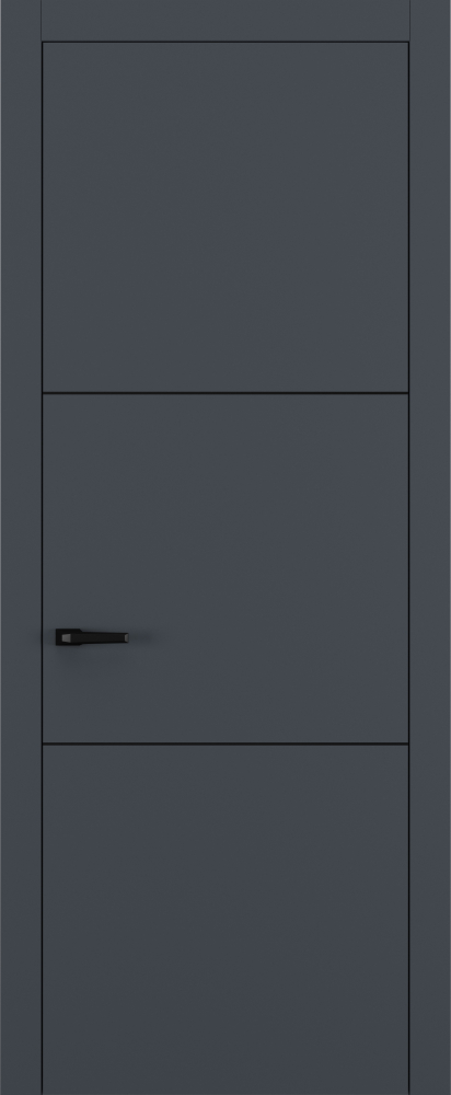 Двери в интерьере - Дверь Z K11 полипропилен  графит премьер, молдинг черный, глухая