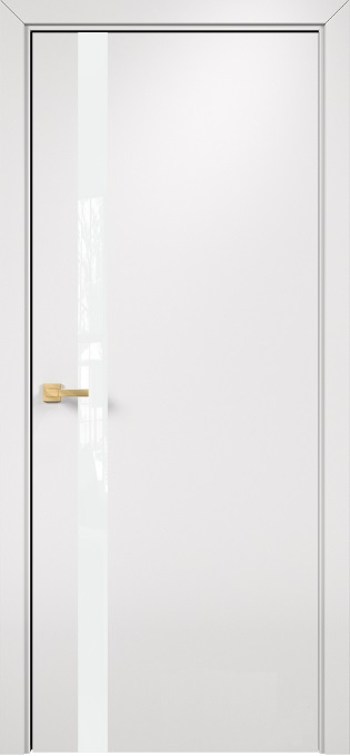 Двери в интерьере - Дверь Оникс Верона 1 эмаль белая, триплекс белый