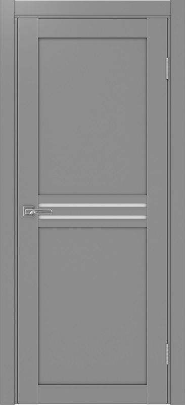 Двери в интерьере - Дверь Эко 552.12 серый, lacobel белый