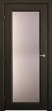 Двери в интерьере - Дверь Краснодеревщик 6340 дуб шварц, стекло Пико