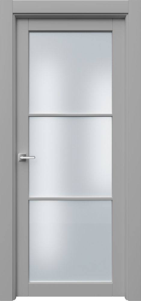 Двери в интерьере - Дверь ПарнР3с эмаль серая, сатинат