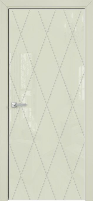 Двери в интерьере - Дверь Оникс Арт, лакобель слоновая кость RAL 1013, гравировка №11