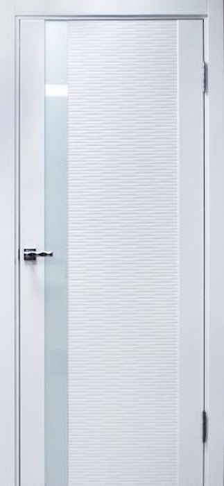 Двери в интерьере - Дверь ZADOOR D4 бриз эмаль белая, лакобель белый