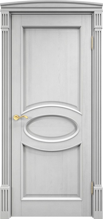 Дверь Итальянская Легенда массив сосны 26ш белый воск, глухая. Фото №2