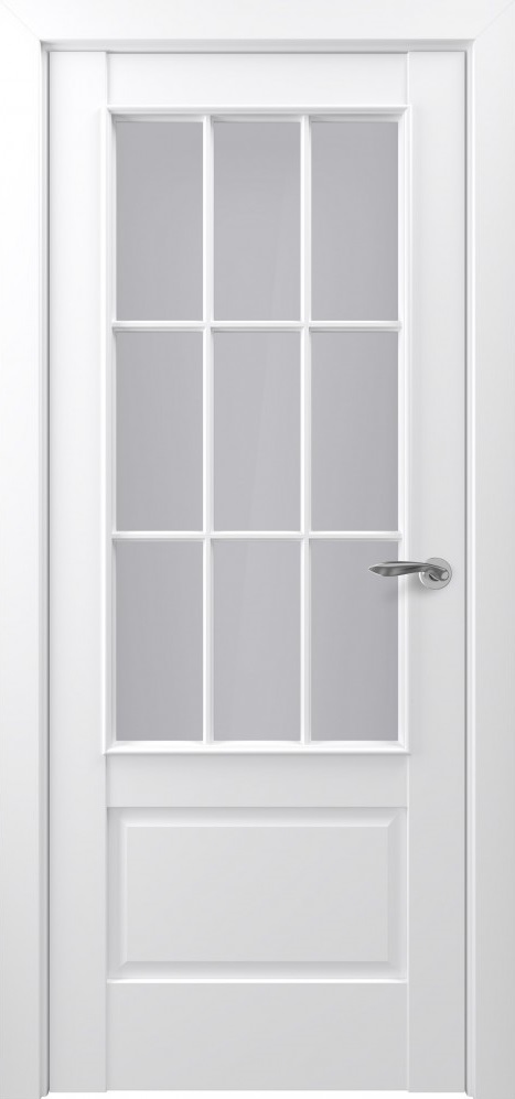 Двери в интерьере - Дверь Z Турин АК Тип S экошпон белый, английская решетка