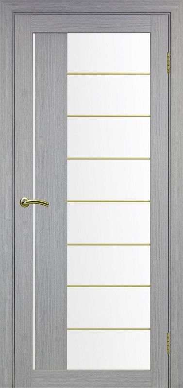 Двери в интерьере - Дверь Эко 524.22 АСС дуб серый молдинг SG, сатинат белый