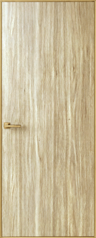 Двери в интерьере - Дверь скрытая ИУ-42 AL gold с 4-х сторон, шпон white 2,4 м