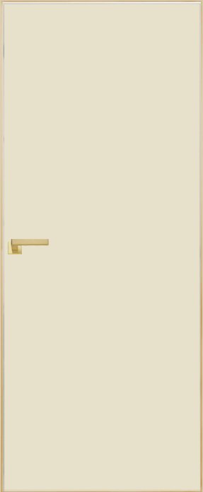 Двери в интерьере - Дверь скрытая ИУ-42 AL gold с 4-х сторон, эмаль белый шелк 2,1 м