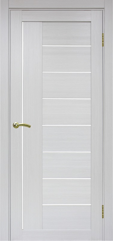 Двери в интерьере - Дверь Эко 524.21 ясень серебристый, lacobel белый
