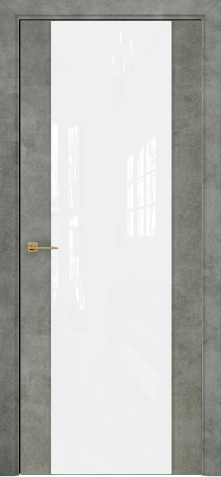 Двери в интерьере - Дверь Оникс Престиж бетон светлый, триплекс белый