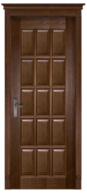 Двери в интерьере - Дверь ДР массив дуба Грация античный орех, глухая