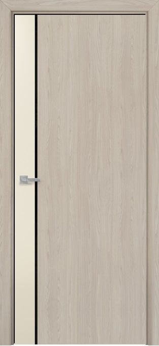 Двери в интерьере - Дверь Оникс Дуо эмаль слоновая кость/CPL rubra elm, триплекс черный