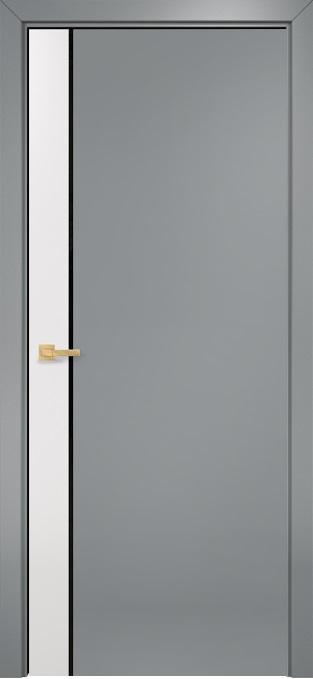 Двери в интерьере - Дверь Оникс Дуо эмаль белая/эмаль RAL 7040, триплекс черный