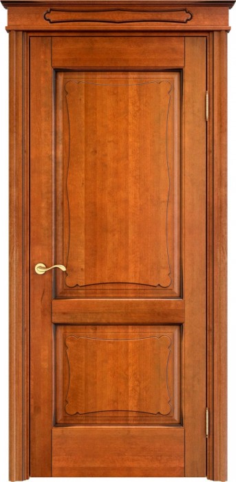 Дверь Итальянская Легенда массив ольхи ОЛ6.2 медовый с патиной орех, глухая. Фото №2