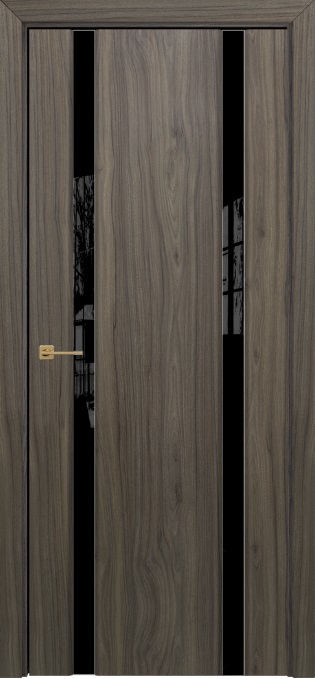Двери в интерьере - Дверь Оникс Престиж 2 CPL noce effetto, триплекс черный