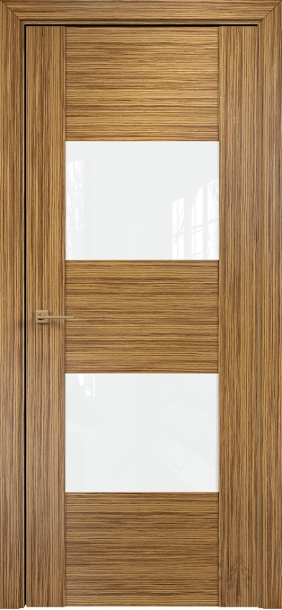 Двери в интерьере - Дверь Оникс Парма зебрано, глухая лакобель RAL 0333