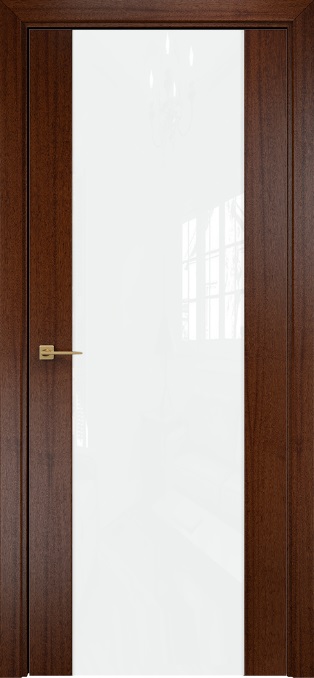 Двери в интерьере - Дверь Оникс Парма 1 красное дерево с черной патиной, глухая лакобель RAL 0333