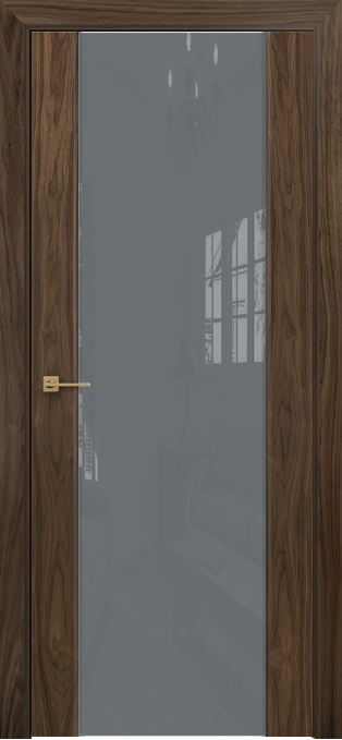 Двери в интерьере - Дверь Оникс Парма 1 американский орех, глухая лакобель RAL 7040