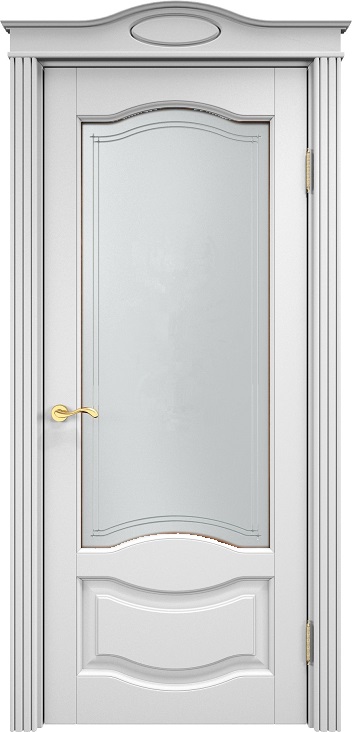 Дверь Итальянская Легенда массив ольхи ОЛ33 эмаль белая, стекло 33-2