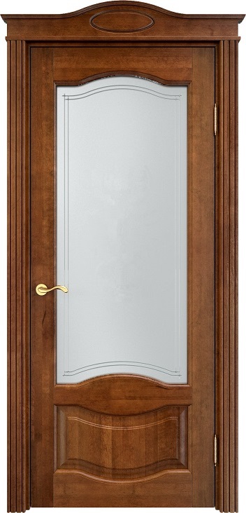 Двери в интерьере - Дверь Итальянская Легенда массив ольхи ОЛ33 коньяк, стекло 33-2