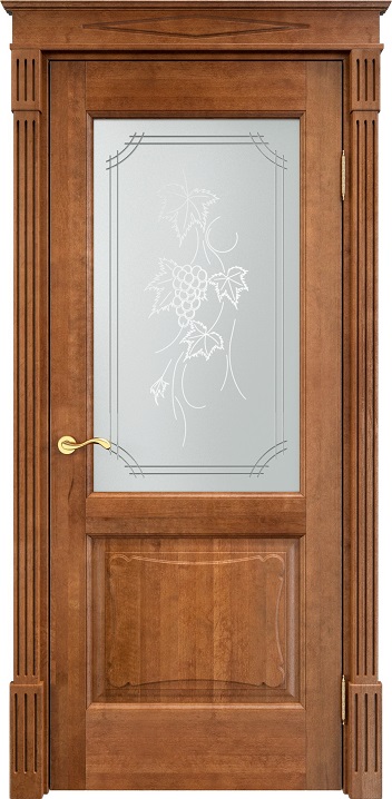 Двери в интерьере - Дверь Итальянская Легенда массив ольхи ОЛ6.2 орех 10%, стекло 6-2