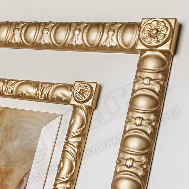 Дверь Оникс Прима эмаль слоновая кость, зеркало состаренное. Фото №2