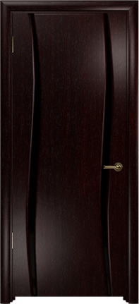 Двери в интерьере - Дверь Арт Деко Вэла-2 венге, черный триплекс