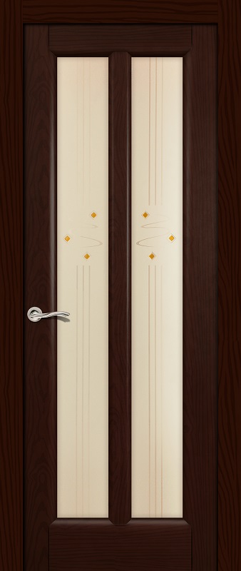 Двери в интерьере - Дверь Ситидорс Крит ясень шоколад, остекленная