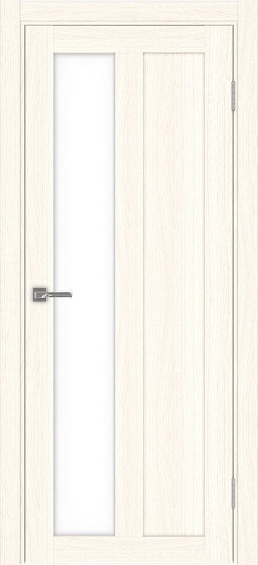 Двери в интерьере - Дверь Эко 521.21 ясень светлый, lacobel белый