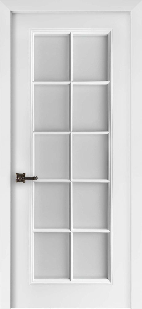 Двери в интерьере - Дверь ДР Finezza Богемия-6 эмаль белая, сатинат
