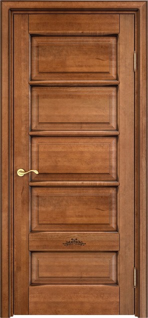 Двери в интерьере - Дверь ПМЦ массив ольхи ОЛ44 орех 10% с патиной, глухая