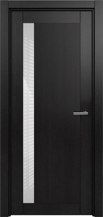 Двери в интерьере - Дверь Статус ESTETICA 821 дуб черный, стекло глосс белое
