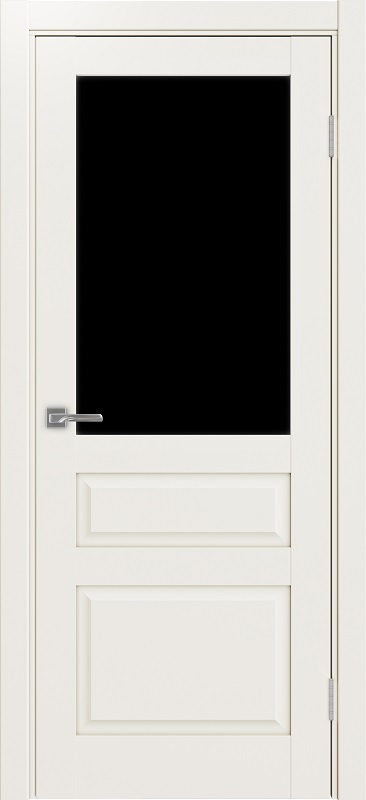 Двери в интерьере - Дверь Эко 631.211 ОФ3 бежевый, lacobel черный