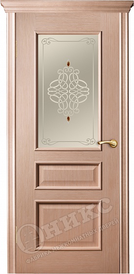 Дверь Оникс Версаль беленый дуб, фьюзинг "Ажур"
