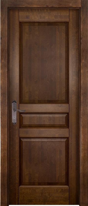 Двери в интерьере - Дверь ПМЦ массив ольхи микс ОЛ85 бренди, глухая
