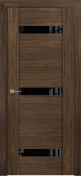 Двери в интерьере - Дверь Оникс Парма 3 американский орех, глухая лакобель RAL 9005