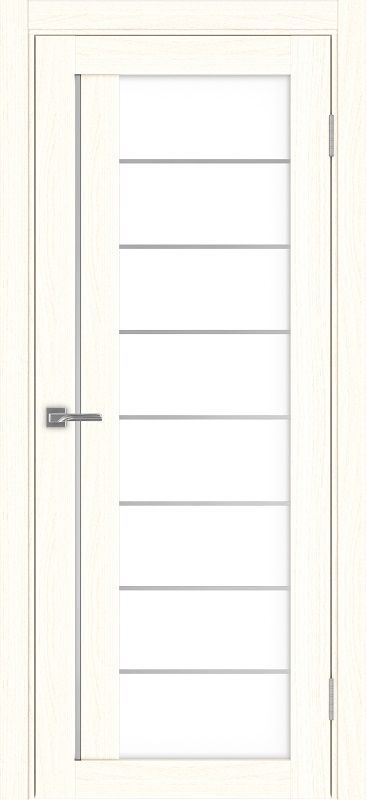 Двери в интерьере - Дверь Эко 524.22 АСС ясень светлый молдинг SC, lacobel белый
